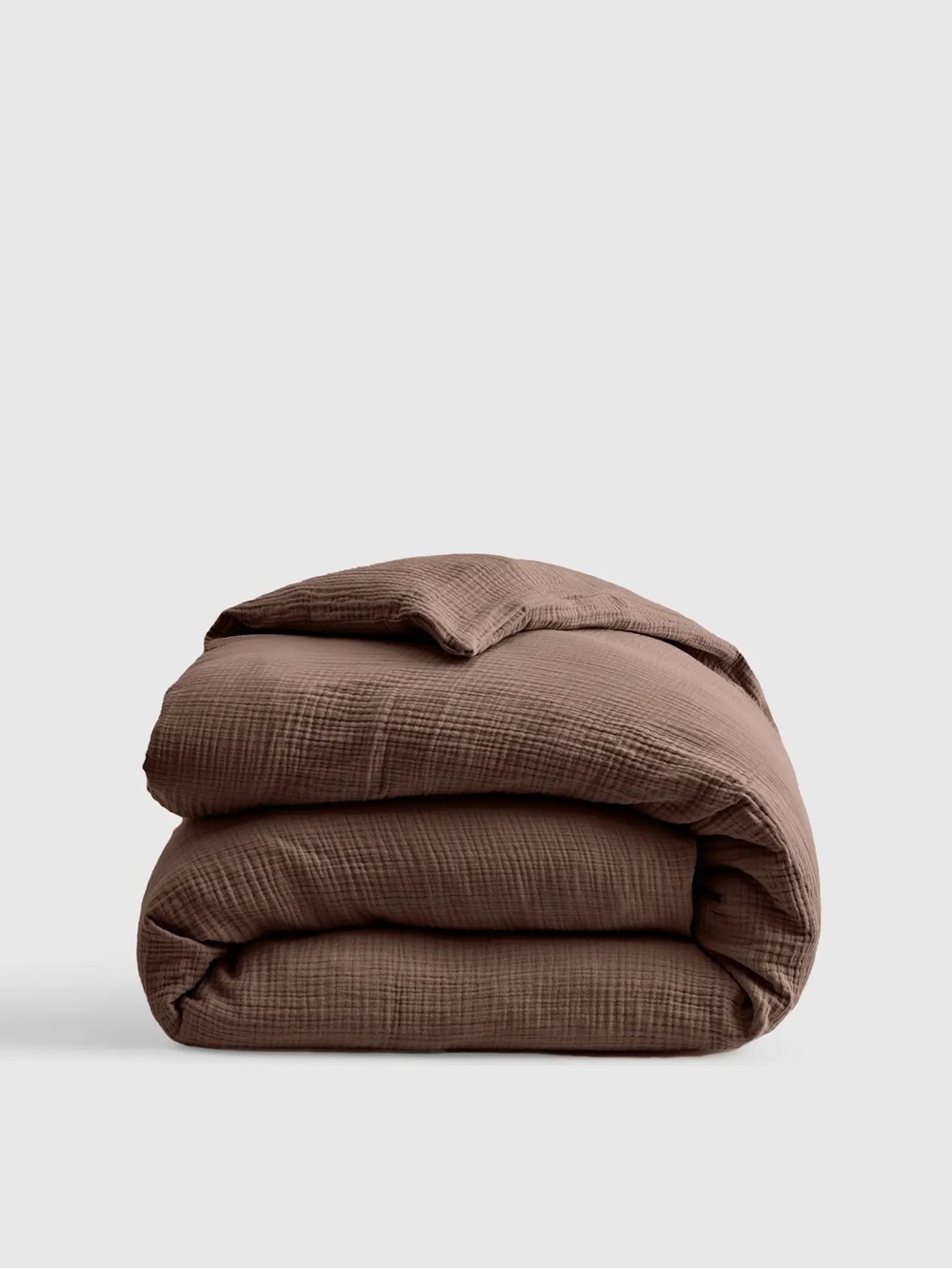 QUINCE Organic Cotton Gauze Duvet Cover King/Cal King Chocolate 0684